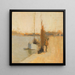 Vissersboot - Frank Edwin Scott — ingelijst kunstwerk aan de muur