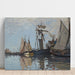 Reproductie van het schilderij Boten in de haven van Honfleur - Claude Monet
