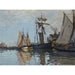 Reproductie van het schilderij Boten in de haven van Honfleur - Claude Monet
