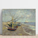 Reproductie van het schilderij van Bateaux de pêche sur la plage des Saintes-Maries-de-la-Mer - Vincent van Gogh