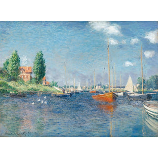 Bateaux rouges, Argenteuil de Claude Monet | Reproduction Tableau Décoration murale affiche copie