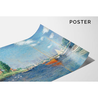 Bateaux rouges, Argenteuil de Claude Monet | Reproduction Tableau Décoration murale affiche copie