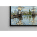 Reproductie van het schilderij schepen op de Seine in Rouen - Claude Monet
