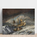 Reproductie van het schilderij Boten die ankers vervoeren naar de Hollandse oorlogsschepen - Joseph Mallord William Turner
