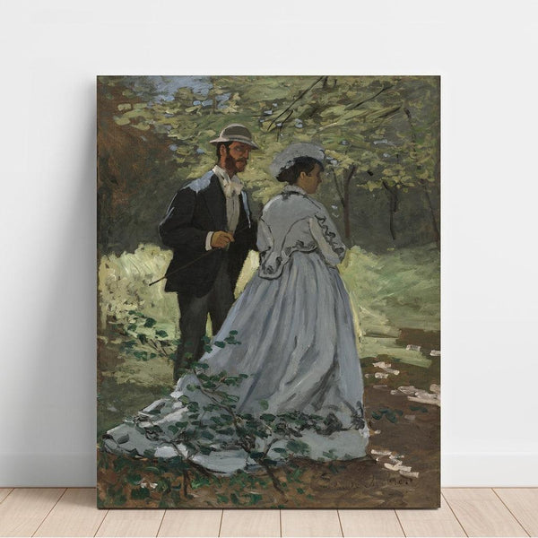Reproductie van het schilderij Bazille en Camille Studie voor Lunch op het Gras - Claude Monet