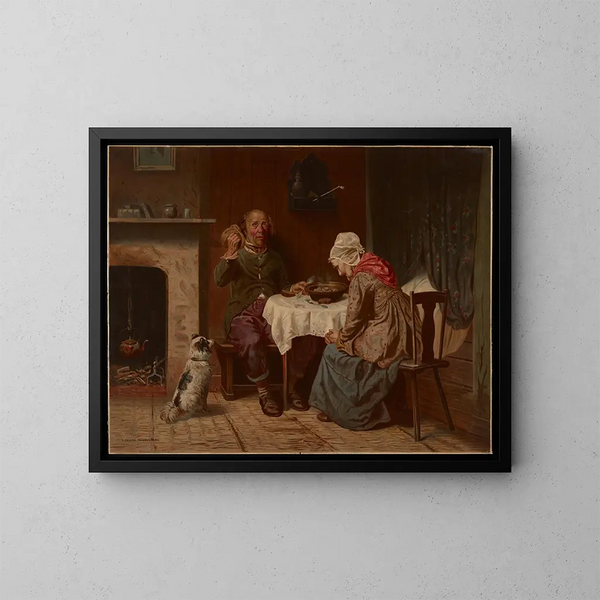 Verzoek om zegen - Bencke Scott — ingelijst kunstwerk aan de muur