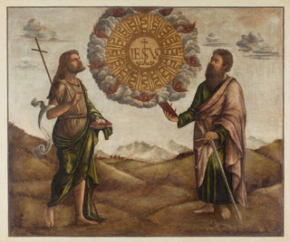 Benedetto Carpaccio - Adorazione del nome di Ges tra San Giovanni Battista e San Paolo.webp