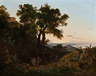 Beniamino De Francesco - Italian Landscape With Aeneas And The Cumaean Sibyl.webp