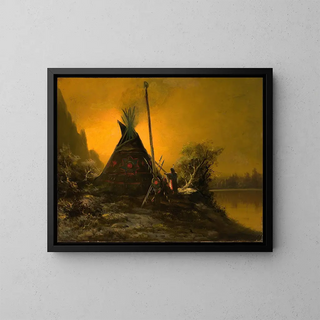 Benjamin Raborg - Night Scene Of Indian Tipi.webp