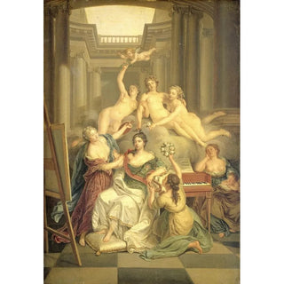 Benjamin Samuel Bolomey - Frederika Sophia Wilhelmina of Prussia 17511820 Wife of Prince Willem V in the Temple of the Arts.webp