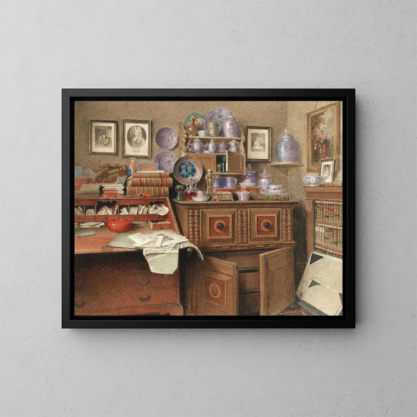 Babioles sans valeur et vieux livres ridicules - Benjamin Walter Spiers — ingelijst kunstwerk aan de muur