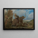Attack in England during the Pleistocene - Benjamin Waterhouse Hawkins — framed artwork on a wall