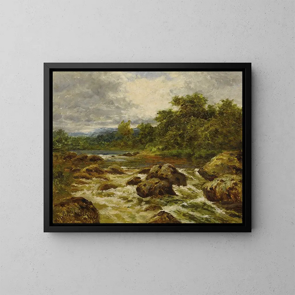 Een uitzicht op de Lamar - Benjamin Williams Leader — ingelijst kunstwerk aan de muur