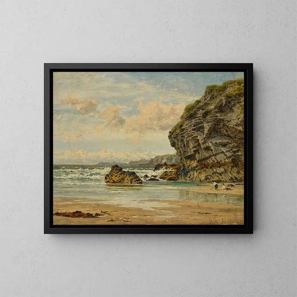 Falaises cornouaillaises à Newquay - Benjamin Williams Leader — ingelijst kunstwerk aan de muur