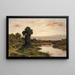 Avond op de Theems in Shillingford - Benjamin Williams Leader — ingelijst kunstwerk aan de muur