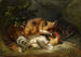 Vos die een haan aanvliegt - Benno Rafael Adam — weergave van het kunstwerk