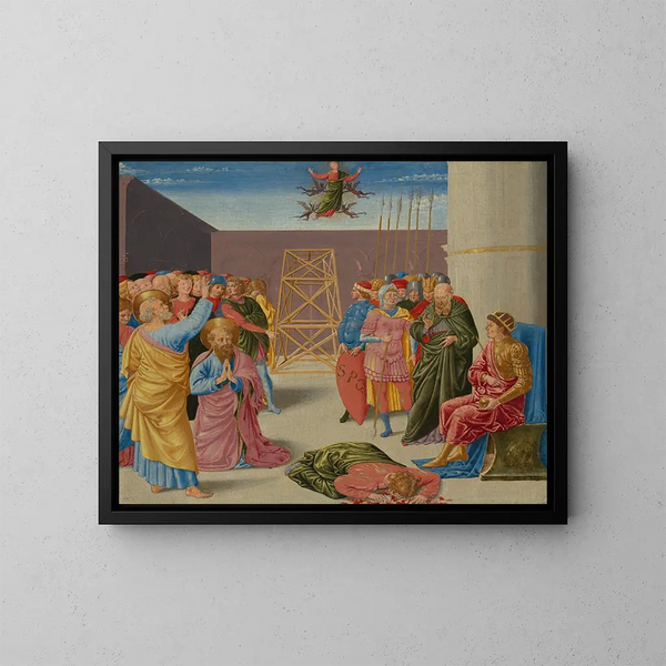 Sint Petrus en Simon de Magiër - Benozzo Gozzoli — ingelijst kunstwerk aan de muur