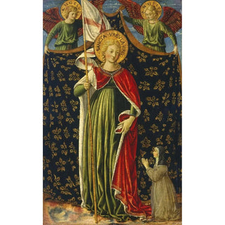 Benozzo Gozzoli - Saint Ursula with Two Angels and Donor.webp