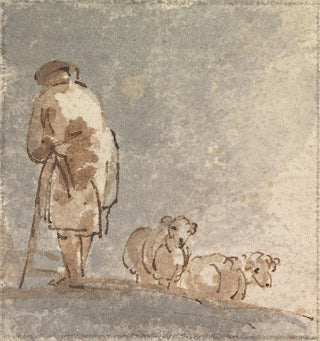 Berger avec des moutons - Sawrey Gilpin