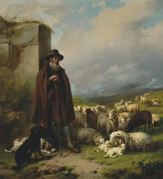 Berger écossais avec son troupeau - Eugène Joseph Verboeckhoven