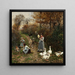 Bergère au Bord du Bois en Allumant un Feu - Marie-François Firmin-Girard — framed artwork on a wall