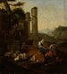 van Bergers dans la Campagne romaine - Theodor Roos — weergave van het kunstwerk
