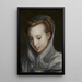 van Tête de femme regardant en bas à droite - Bernaert de Rijckere — ingelijst kunstwerk aan de muur