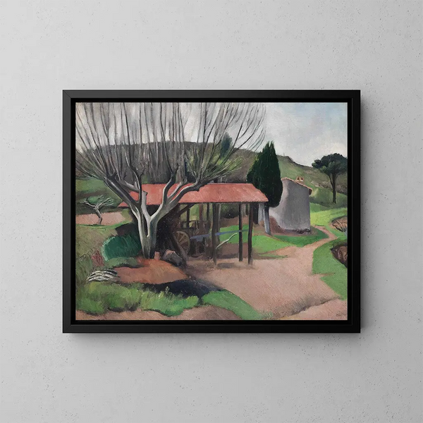 Landschap Frans - Bernard Meninsky — ingelijst kunstwerk aan de muur