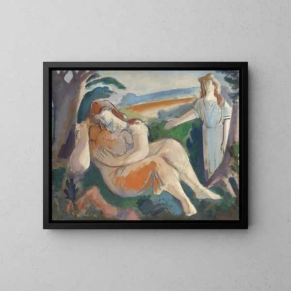 La Surprise - Bernard Meninsky — ingelijst kunstwerk aan de muur