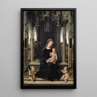 Bernard van Orley - Virgin and Child with Music Making Angels.webp
