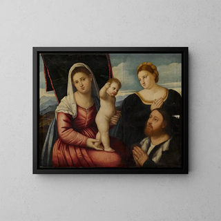 Bernardino Licinio - Madonna and child with two donors.webp