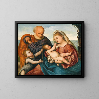 Bernardino Licinio - The Holy Family With The Infant Saint John The Baptist.webp
