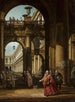 Zelfportret in Venetiaanse procureurskostuum - Bernardo Bellotto — weergave van het kunstwerk