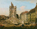 De ruïnes van de oude Kreuzkirche in Dresden - Bernardo Bellotto — weergave van het kunstwerk