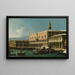 Venetië Een uitzicht op de Molo in westelijke richting met het Dogepaleis en de zuidkant van de Piazzetta - Bernardo Bellotto — ingelijst kunstwerk aan de muur