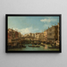 Venetië het Grote Kanaal met de Rialtobrug gezien vanuit het zuiden - Bernardo Bellotto — ingelijst kunstwerk aan de muur