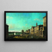 Vue de la Via di Ripetta à Rome - Bernardo Bellotto — framed artwork on a wall
