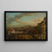Uitzicht op Warschau vanaf het terras van het koninklijk paleis - Bernardo Bellotto — ingelijst kunstwerk aan de muur