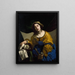Judith met het hoofd van Holofernes - Bernardo Cavallino — ingelijst kunstwerk aan de muur