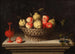 Natuurstudie met appels en peren in een mand - Bernardo Polo — weergave van het kunstwerk