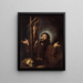 Saint François d'Assise adorant le Crucifix - Bernardo Strozzi — framed artwork on a wall