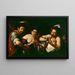 Street Musicians - Bernardo Strozzi — framed artwork on a wall