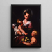 La Vierge à l'Enfant avec le petit Saint Jean - Bernardo Strozzi — framed artwork on a wall