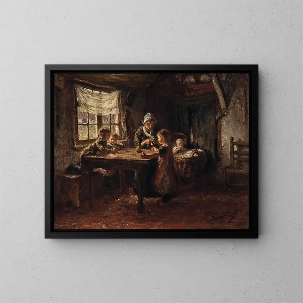Eten van appels - Bernardus Johannes Blommers — ingelijst kunstwerk aan de muur
