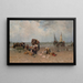 De terugkeer van de visserijvloot - Bernardus Johannes Blommers — ingelijst kunstwerk aan de muur
