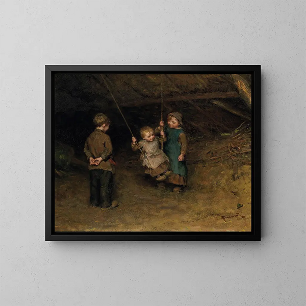Het evenwicht - Bernardus Johannes Blommers — ingelijst kunstwerk aan de muur