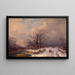 Sneeuwlandschap - Bernhard Fiedler — ingelijst kunstwerk aan de muur