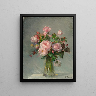 Bertha Wegmann - Roses in a glass vase.webp