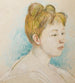 Mademoiselle P - Berthe Morisot — weergave van het kunstwerk