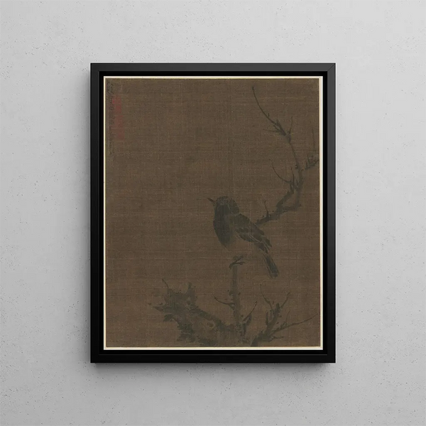Bian Wenjin - Sleeping Bird on a Prunus Branch.webp